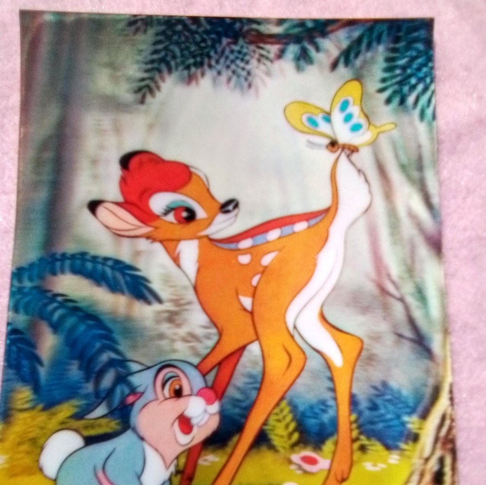 1967 Walt Disney Bambi 3-D Postcard.